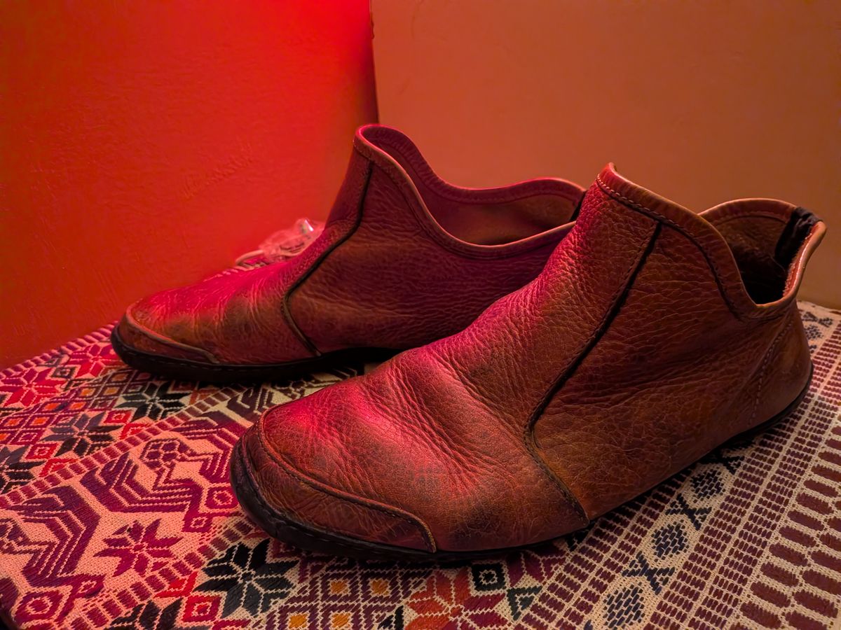Photo by Valliant on March 6, 2026 of the Queen City footwear Vermont House Shoe Hi-Top in Unknown Leather.