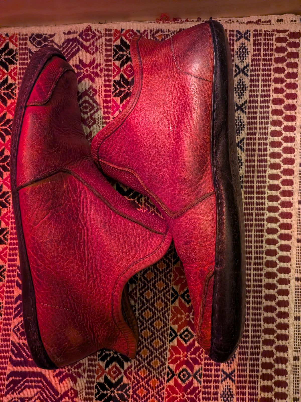 Photo by Valliant on March 6, 2026 of the Queen City footwear Vermont House Shoe Hi-Top in Unknown Leather.