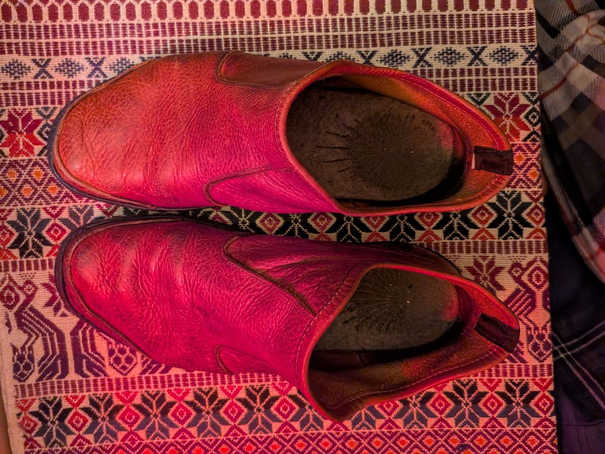 Photo by Valliant on March 6, 2026 of the Queen City footwear Vermont House Shoe Hi-Top in Unknown Leather.