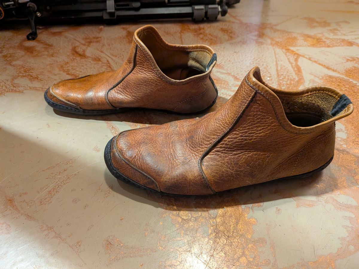 Photo by Valliant on April 6, 2026 of the Queen City footwear Vermont House Shoe Hi-Top in Unknown Leather.