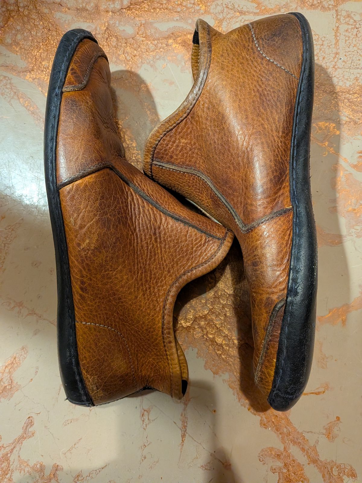 Photo by Valliant on April 6, 2026 of the Queen City footwear Vermont House Shoe Hi-Top in Unknown Leather.