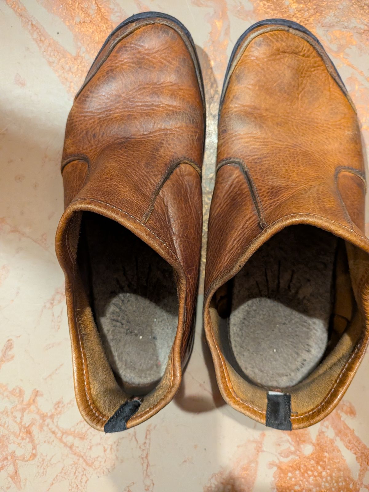 Photo by Valliant on April 6, 2026 of the Queen City footwear Vermont House Shoe Hi-Top in Unknown Leather.