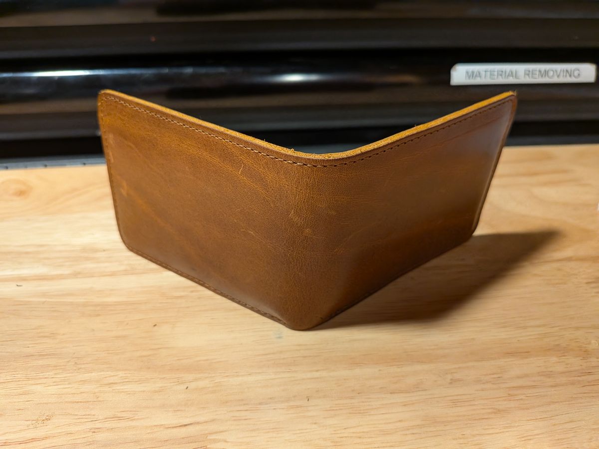 Photo by Valliant on November 6, 2025 of the Queen City Footwear Minimalist Wallet in Unknown Natural Veg Tan.