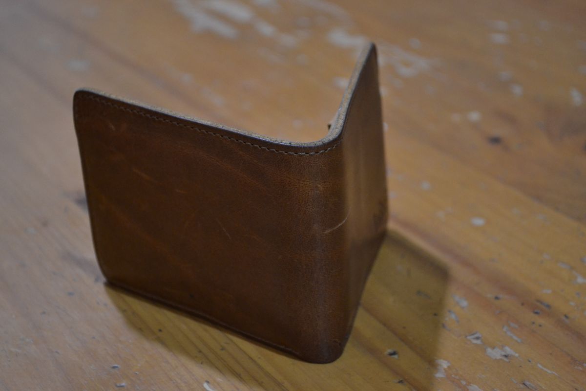 Photo by Valliant on February 6, 2026 of the Queen City Footwear Minimalist Wallet in Unknown Natural Veg Tan.