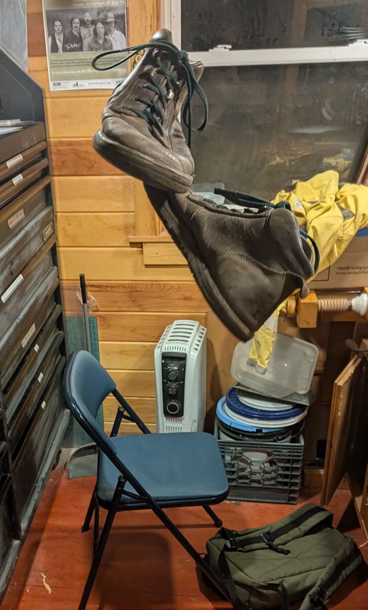 Photo by Valliant on October 2, 2025 of the Jim Green African Ranger Barefoot Boot in Houston Brown.