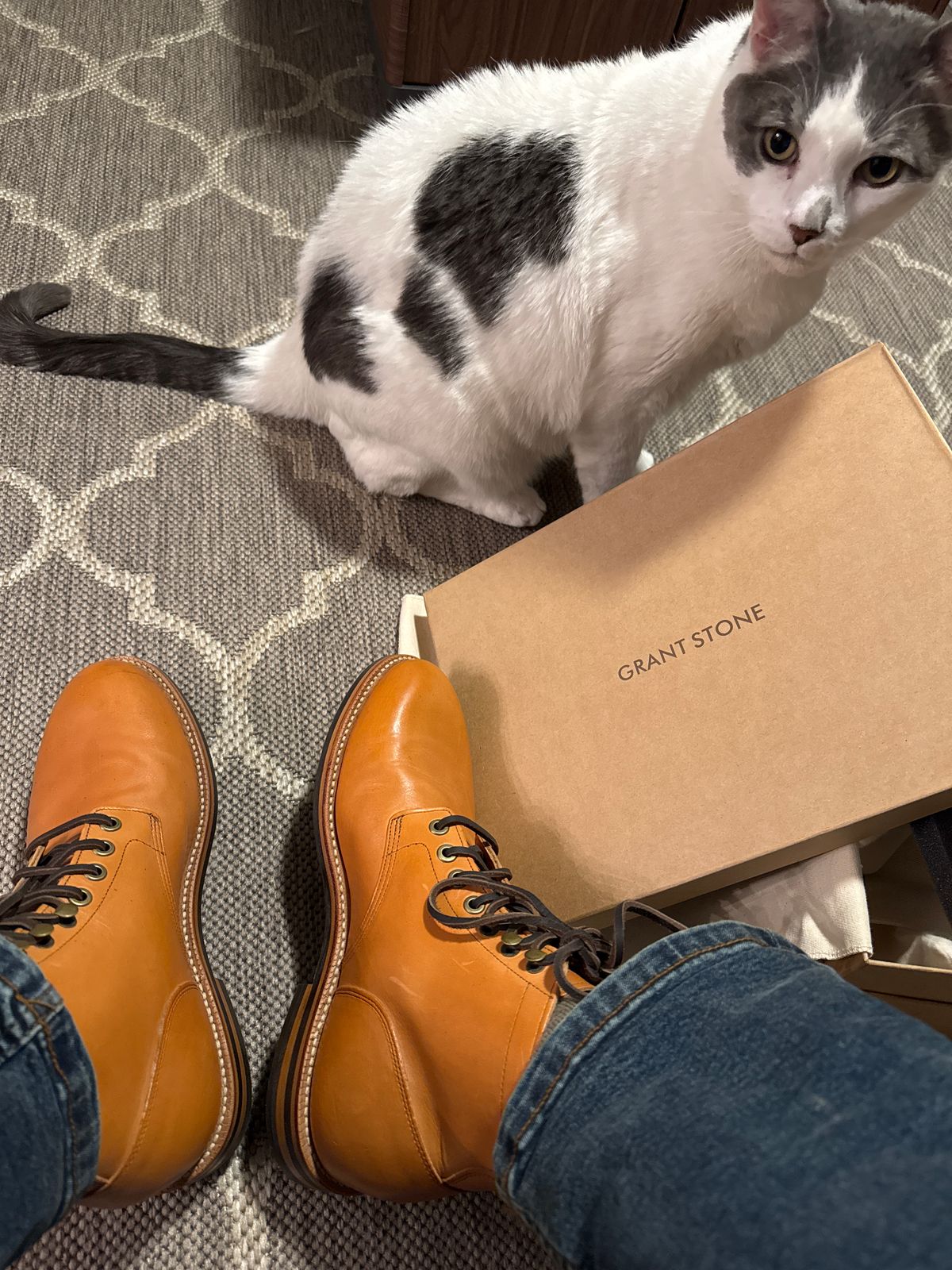 Photo by lemoncurry on February 27, 2026 of the Grant Stone Diesel Boot in Horween Tan Essex.