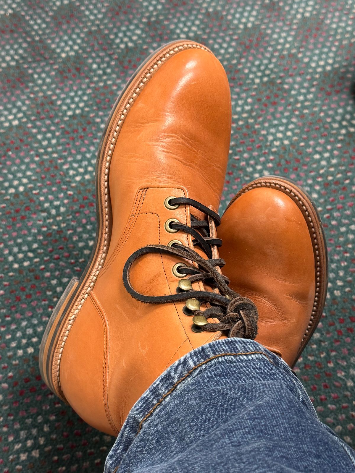 Photo by lemoncurry on May 5, 2026 of the Grant Stone Diesel Boot in Horween Tan Essex.