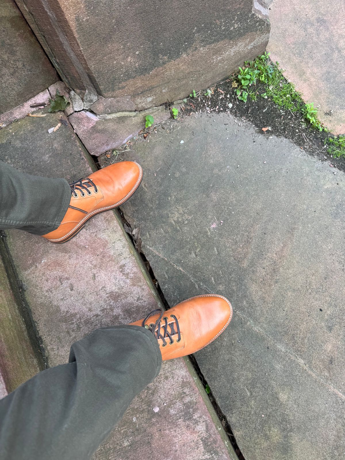 Photo by lemoncurry on June 27, 2026 of the Grant Stone Diesel Boot in Horween Tan Essex.
