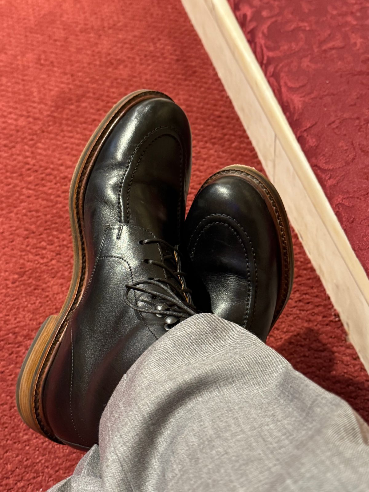 Photo by lemoncurry on April 3, 2026 of the Beckett Simonon Gallagher Boots in Gruppo Mastrotto Black Full-Grain Calfskin.