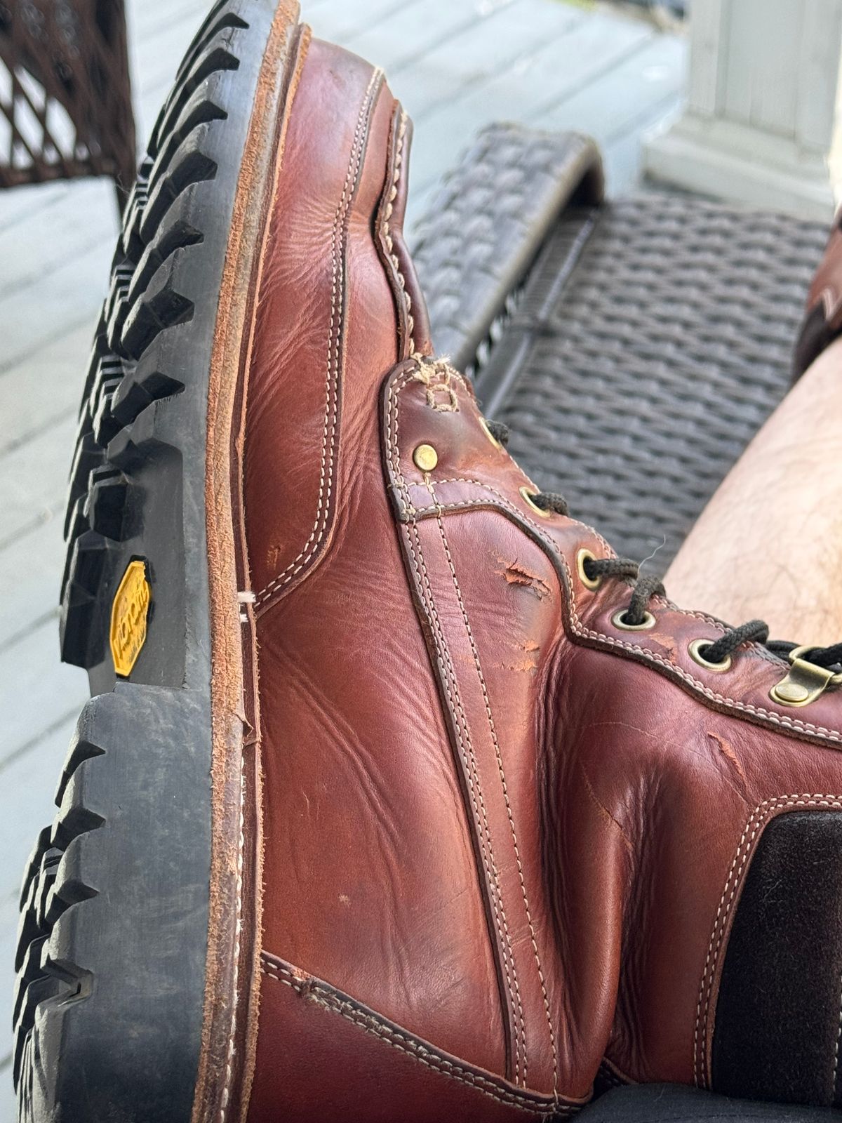 Photo by lemoncurry on June 8, 2026 of the Grant Stone Field Boot in Badalassi Carlo Saddle Tan Minerva.