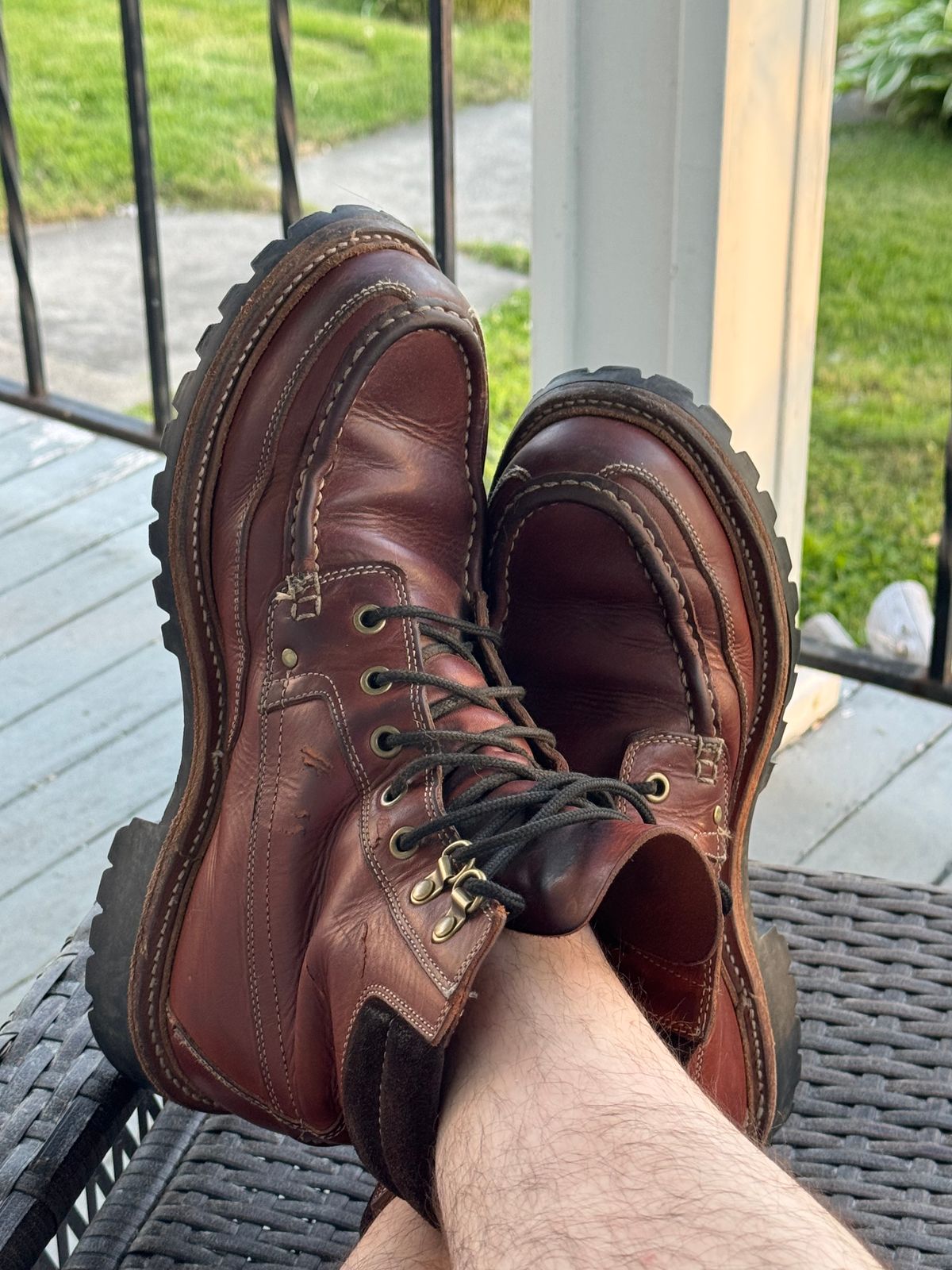 Photo by lemoncurry on June 8, 2026 of the Grant Stone Field Boot in Badalassi Carlo Saddle Tan Minerva.