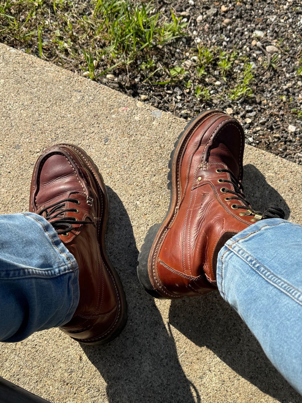 Photo by lemoncurry on June 9, 2026 of the Grant Stone Field Boot in Badalassi Carlo Saddle Tan Minerva.