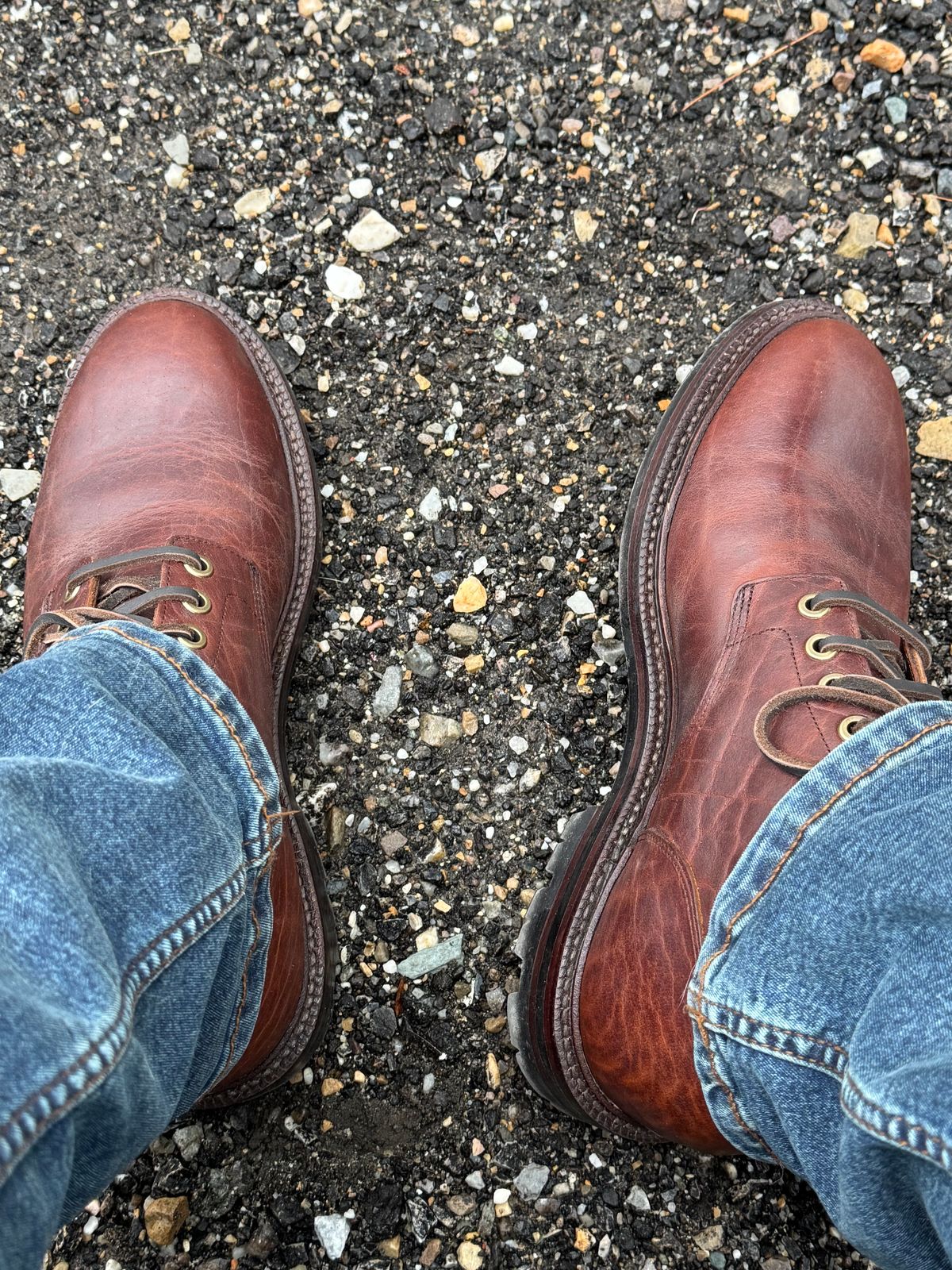 Photo by lemoncurry on April 1, 2026 of the Grant Stone Diesel Boot in Seidel Walnut Bison.