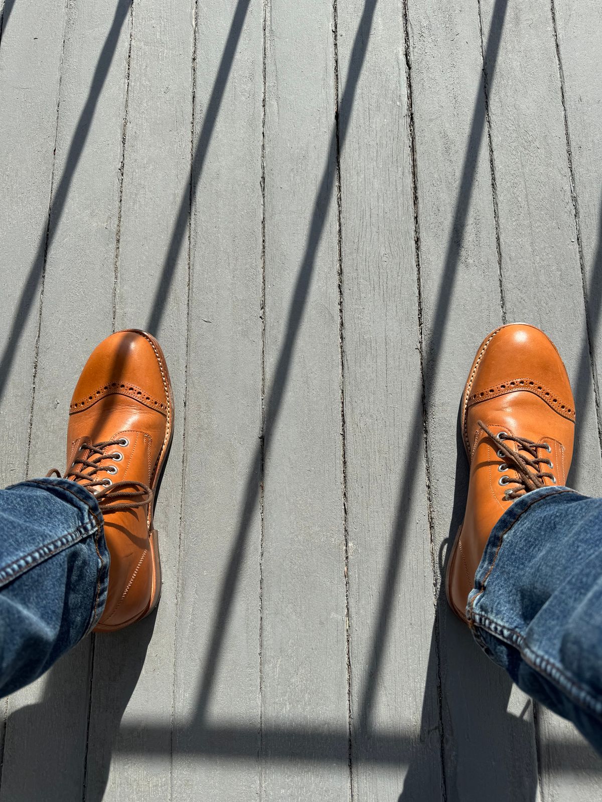 Photo by lemoncurry on May 4, 2026 of the Saddleback Leather Officer’s Boot in Unknown Natural Veg Tan.