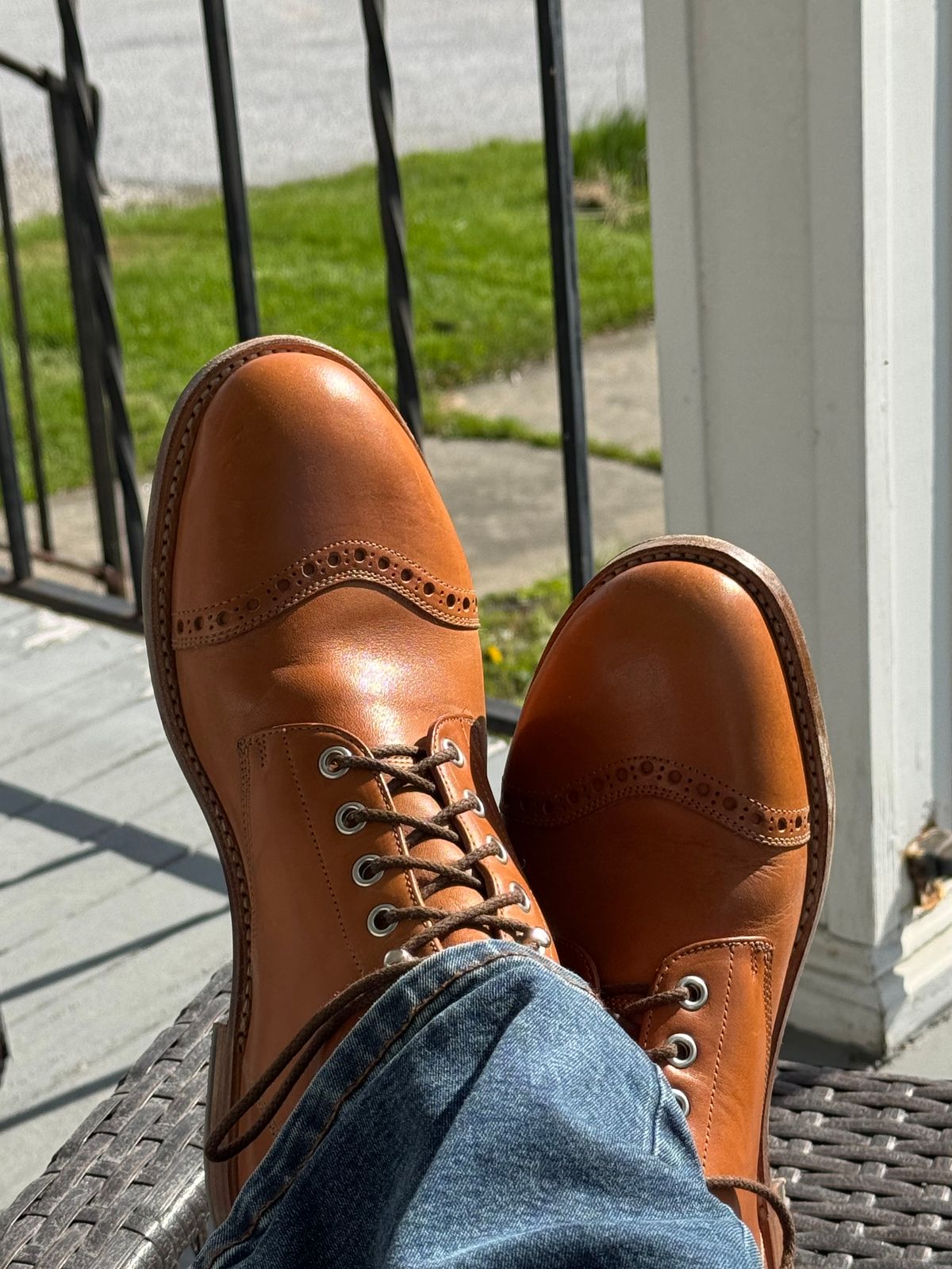 Photo by lemoncurry on May 4, 2026 of the Saddleback Leather Officer’s Boot in Unknown Natural Veg Tan.