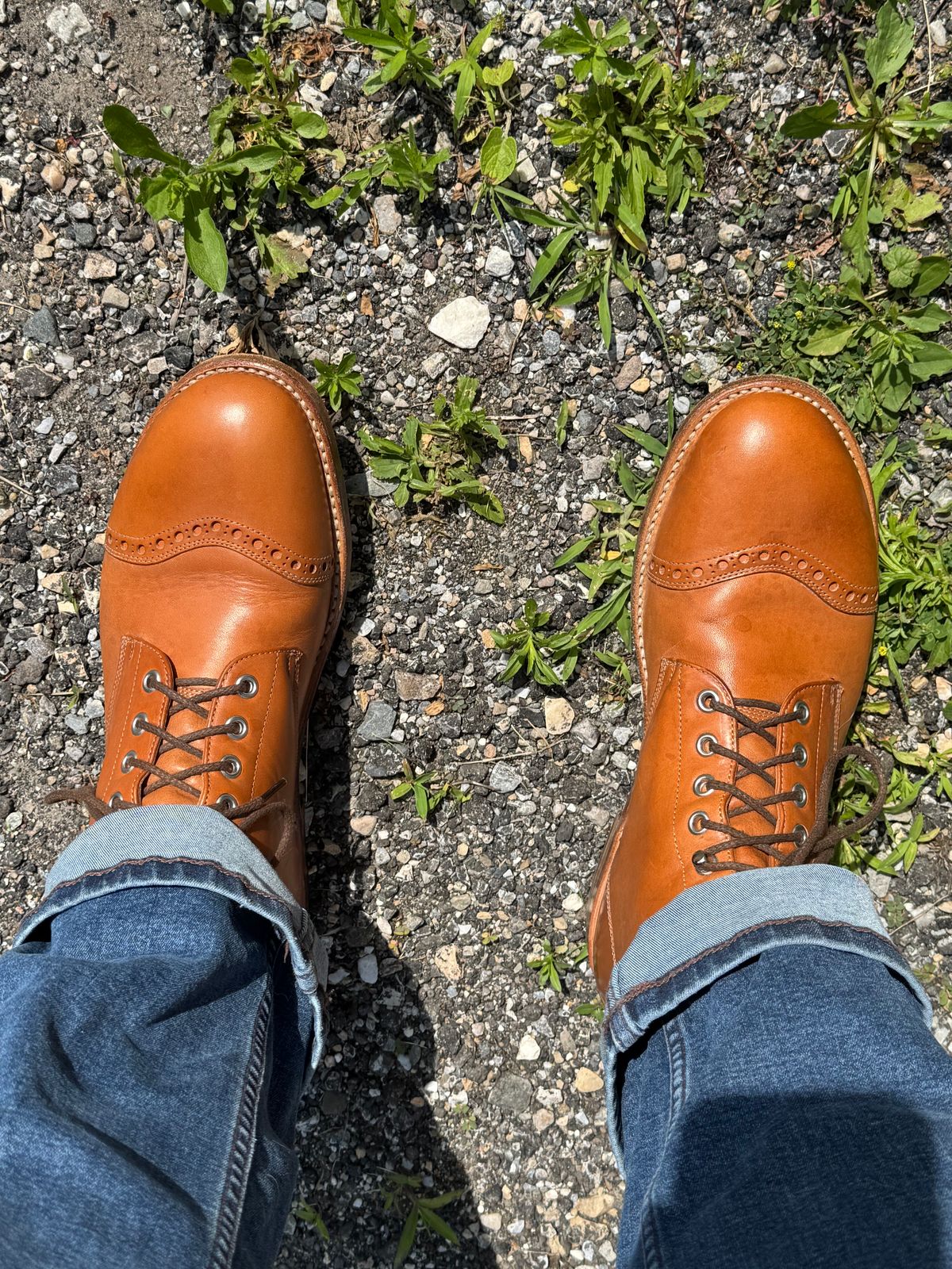 Photo by lemoncurry on July 6, 2026 of the Saddleback Leather Officer’s Boot in Unknown Natural Veg Tan.