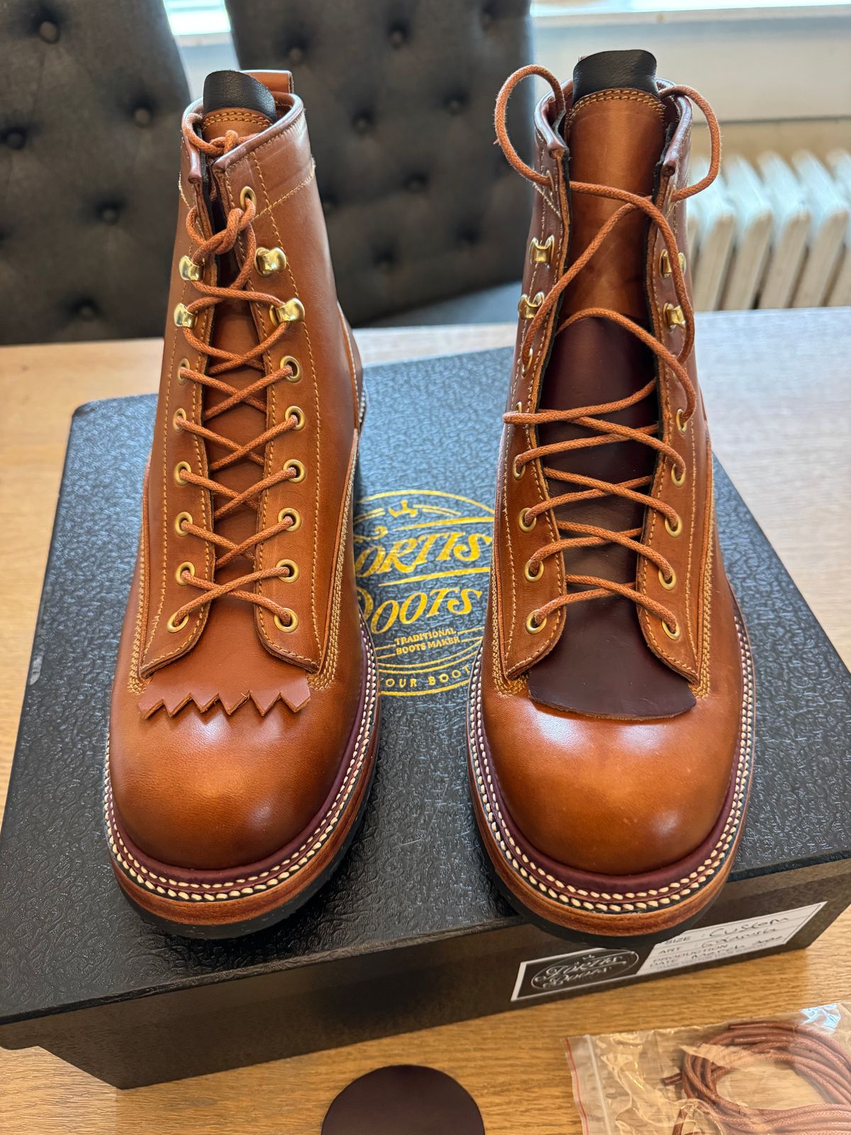 Photo by lemoncurry on March 17, 2026 of the Fortis Boots Goldrush in Badalassi Carlo Cognac Minerva.