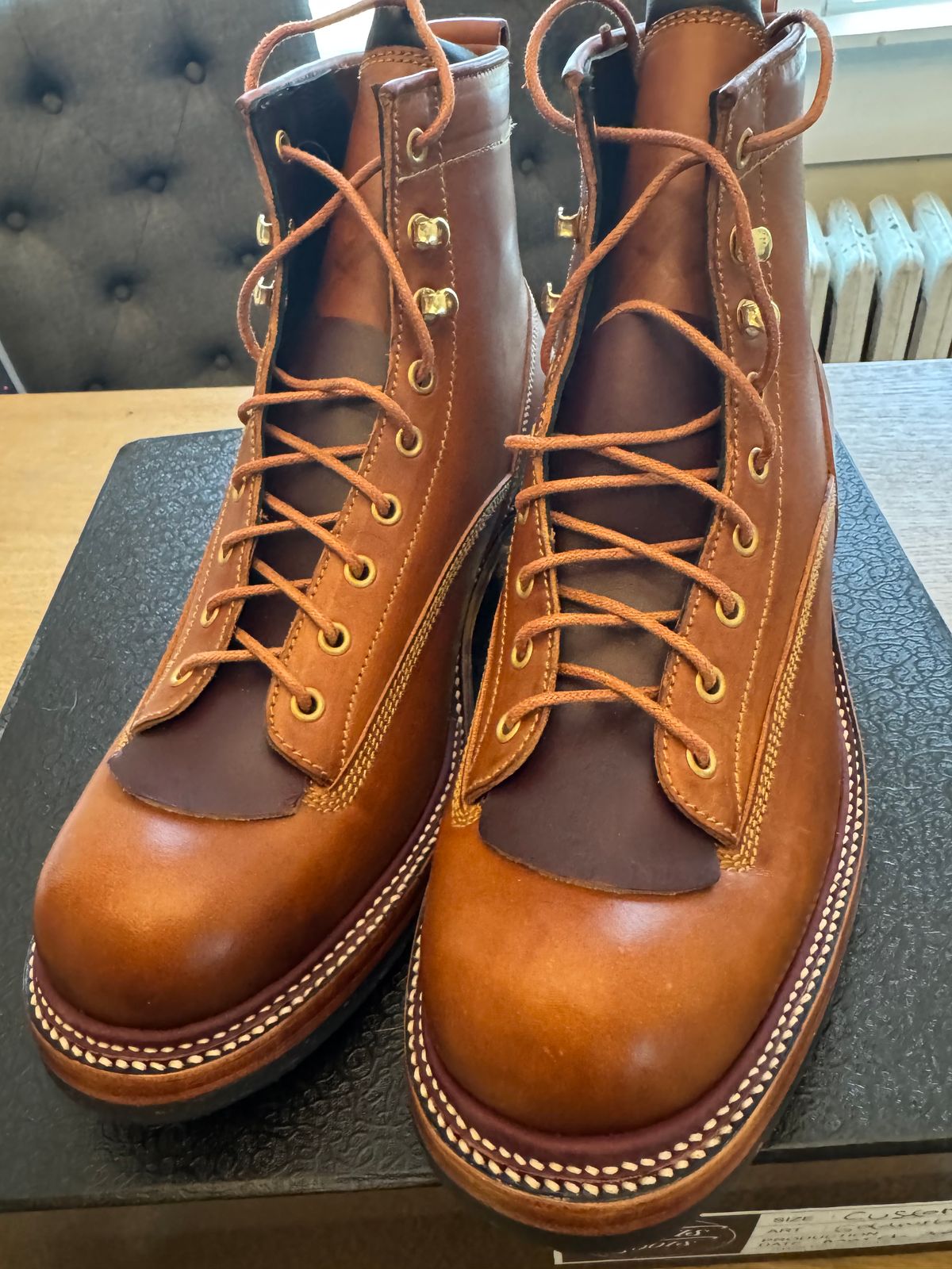 Photo by lemoncurry on March 17, 2026 of the Fortis Boots Goldrush in Badalassi Carlo Cognac Minerva.