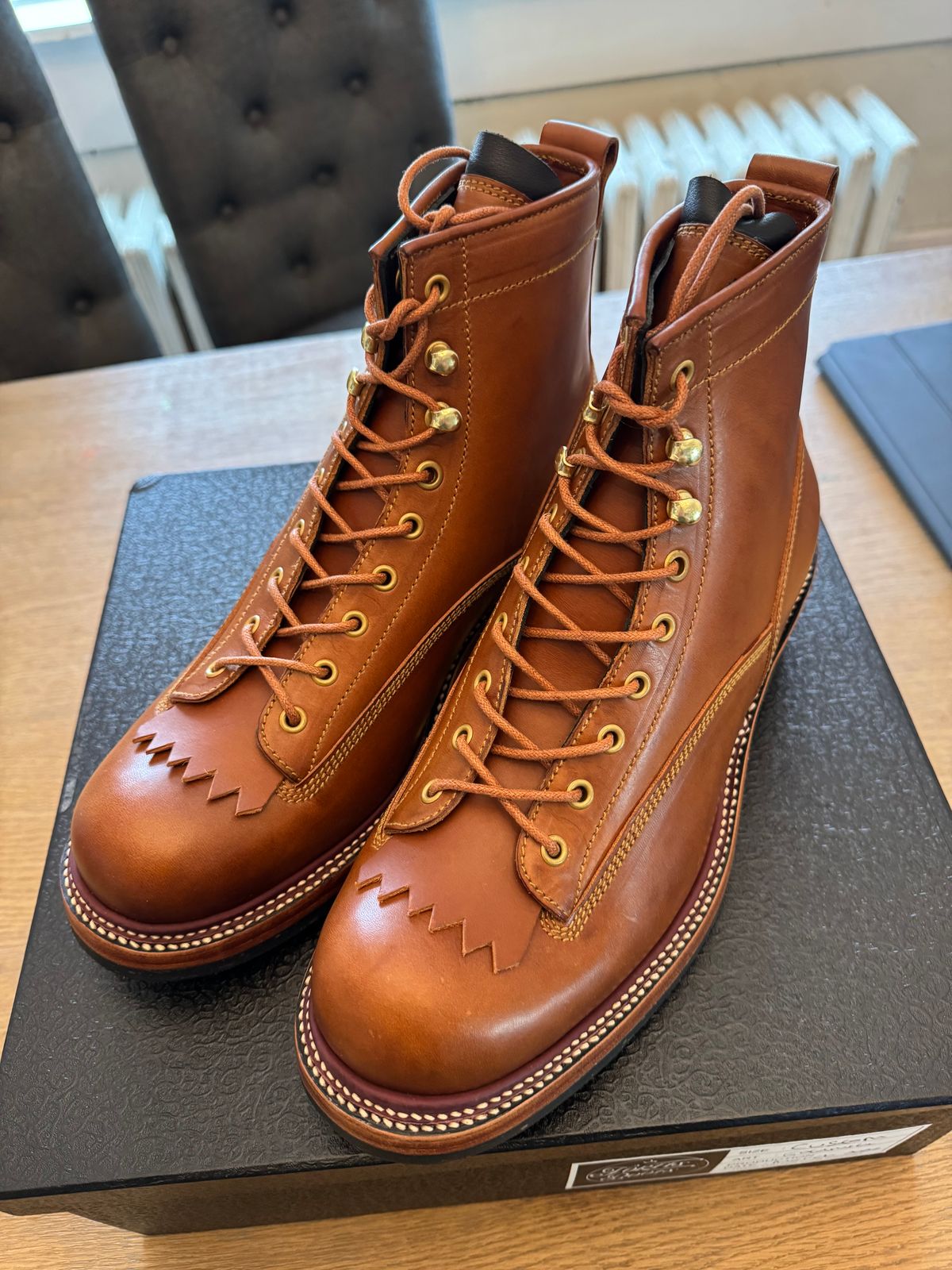Photo by lemoncurry on March 17, 2026 of the Fortis Boots Goldrush in Badalassi Carlo Cognac Minerva.