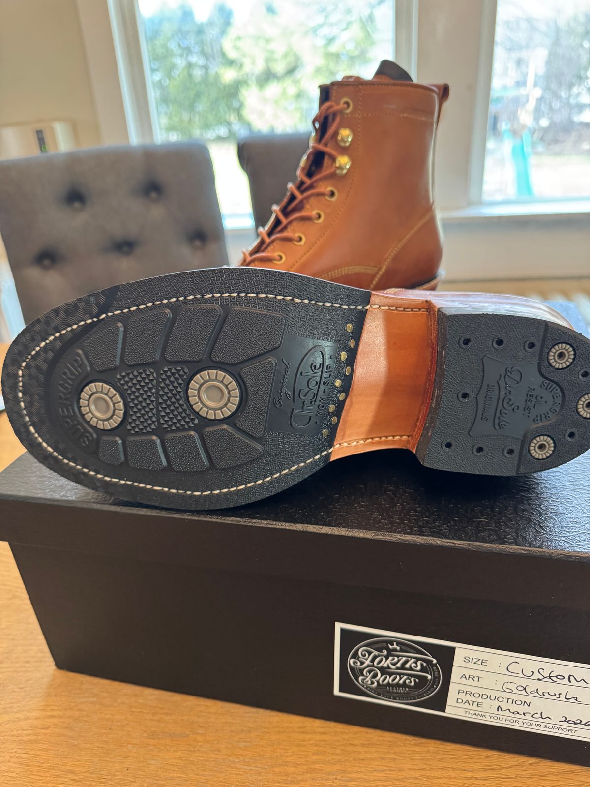 Photo by lemoncurry on March 17, 2026 of the Fortis Boots Goldrush in Badalassi Carlo Cognac Minerva.