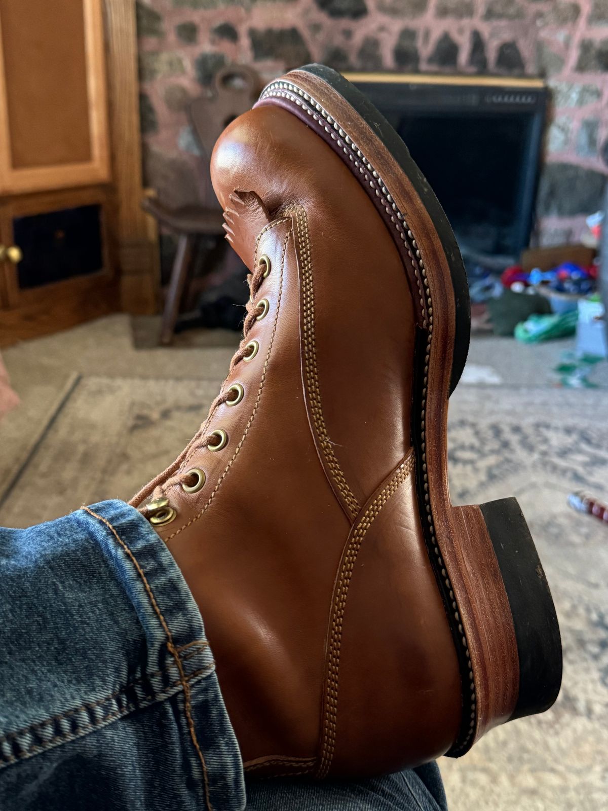 Photo by lemoncurry on April 25, 2026 of the Fortis Boots Goldrush in Badalassi Carlo Cognac Minerva.