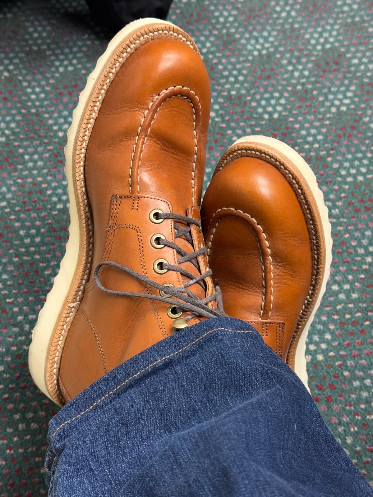 Photo by lemoncurry on April 30, 2026 of the Grant Stone Brass Boot in Badalassi Carlo Saddle Tan Minerva.