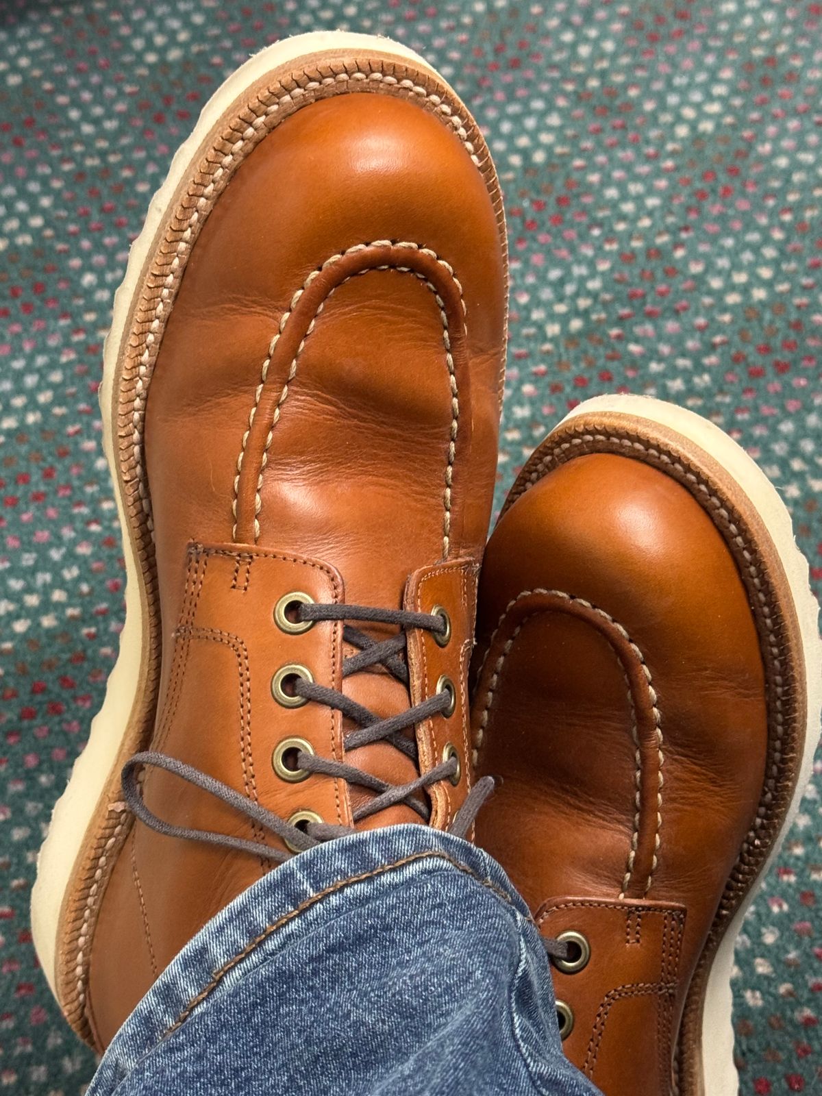 Photo by lemoncurry on May 21, 2026 of the Grant Stone Brass Boot in Badalassi Carlo Saddle Tan Minerva.