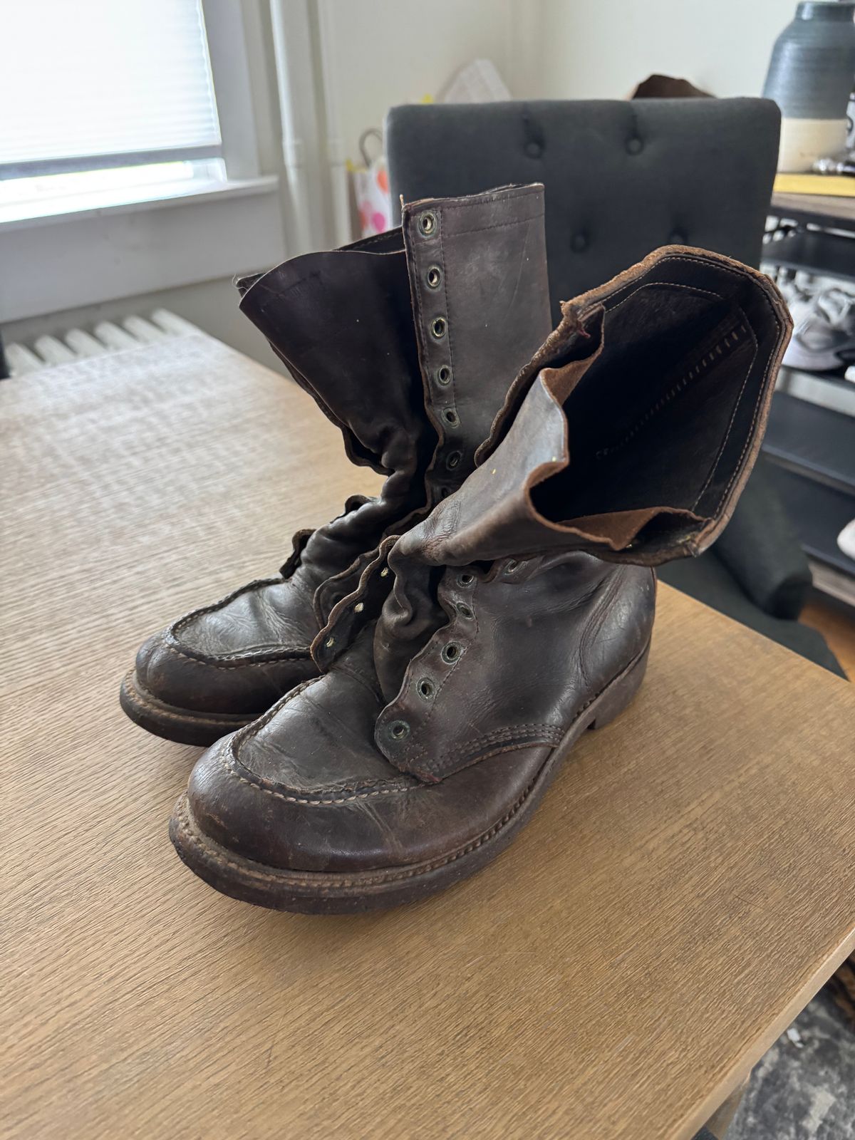 Photo by lemoncurry on May 26, 2026 of the Gorilla Moc Toe 9” Boot in Unknown Leather.