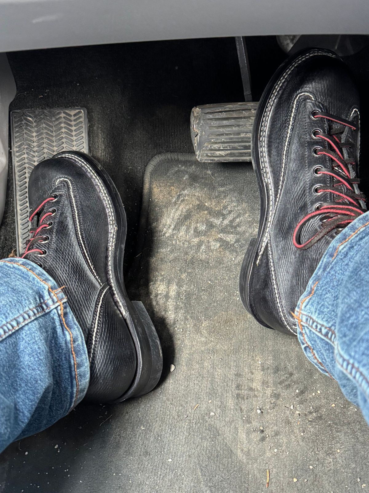 Photo by lemoncurry on May 15, 2026 of the Brake House Short-face Leather Motorcycle Boots 7301 in Coarse Grain Leather.