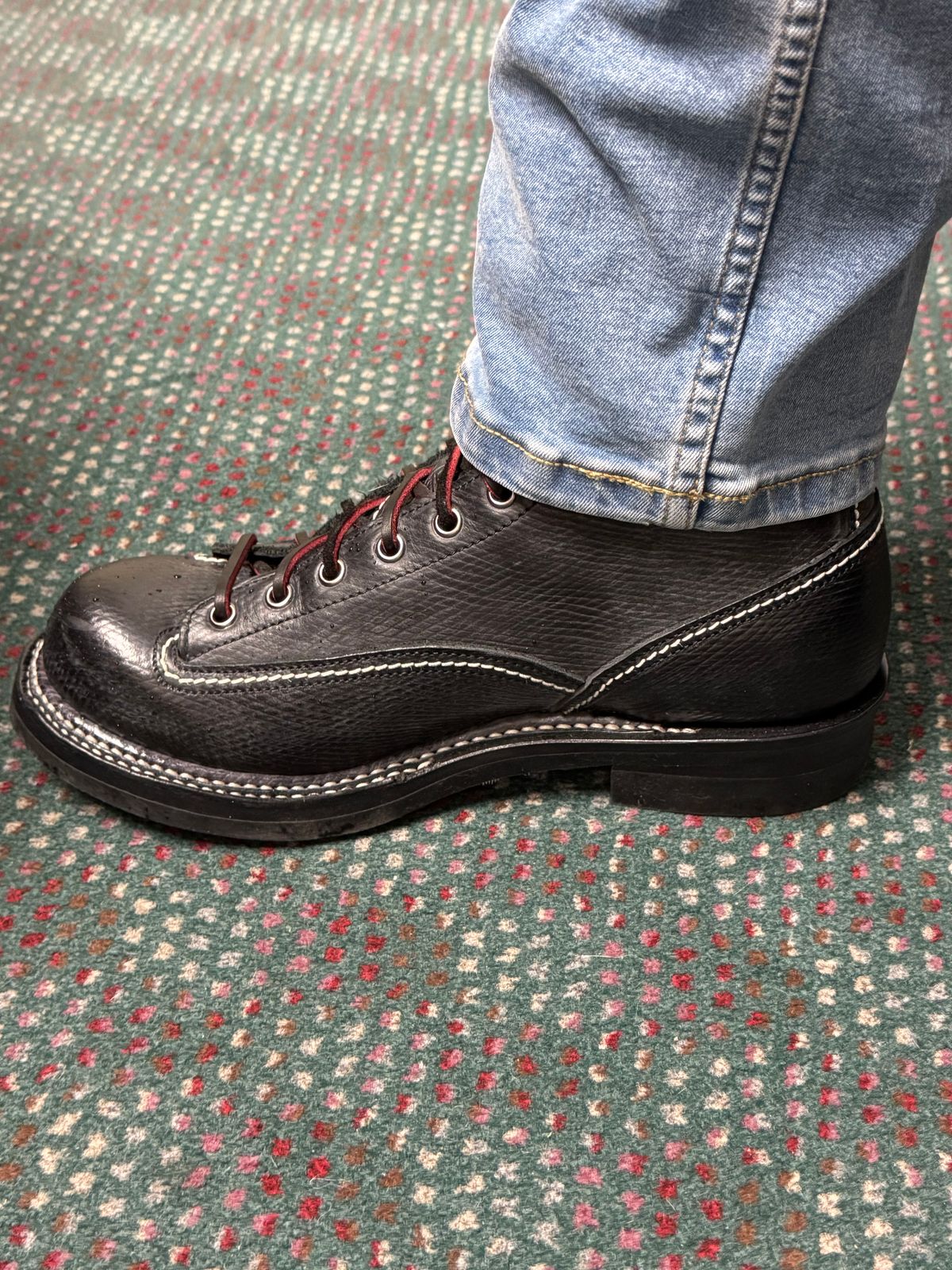 Photo by lemoncurry on June 18, 2026 of the Brake House Short-face Leather Motorcycle Boots 7301 in Coarse Grain Leather.