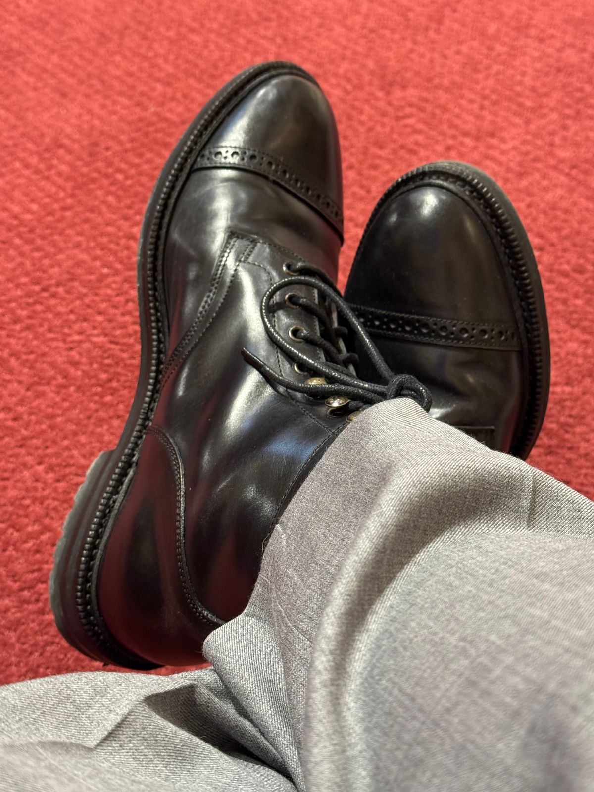 Photo by lemoncurry on February 22, 2026 of the Meermin Cap Toe Boot in Black Heritage Shell Cordovan.
