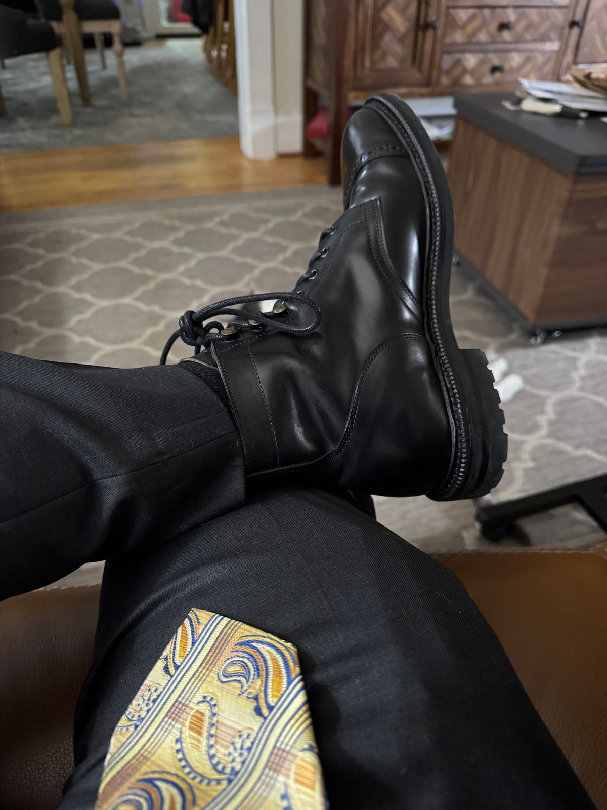 Photo by lemoncurry on April 4, 2026 of the Meermin Cap Toe Boot in Black Heritage Shell Cordovan.