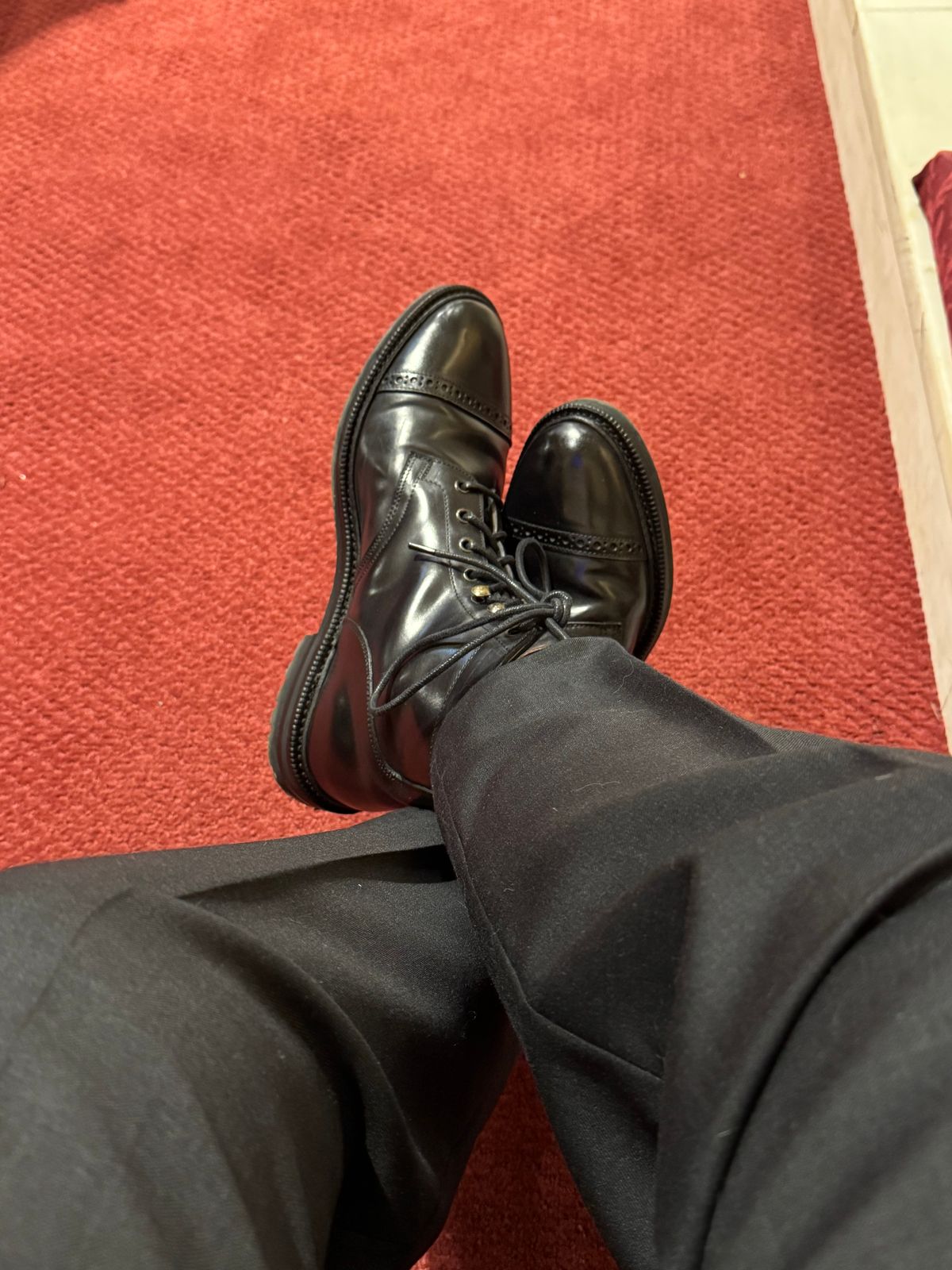 Photo by lemoncurry on June 15, 2026 of the Meermin Cap Toe Boot in Black Heritage Shell Cordovan.