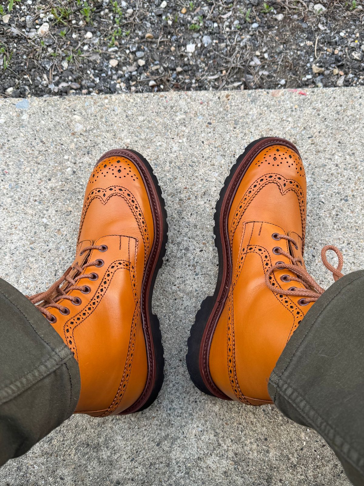 Photo by lemoncurry on May 27, 2026 of the Tricker's x Wildsmith Stow Country Boot in Acorn Antique.