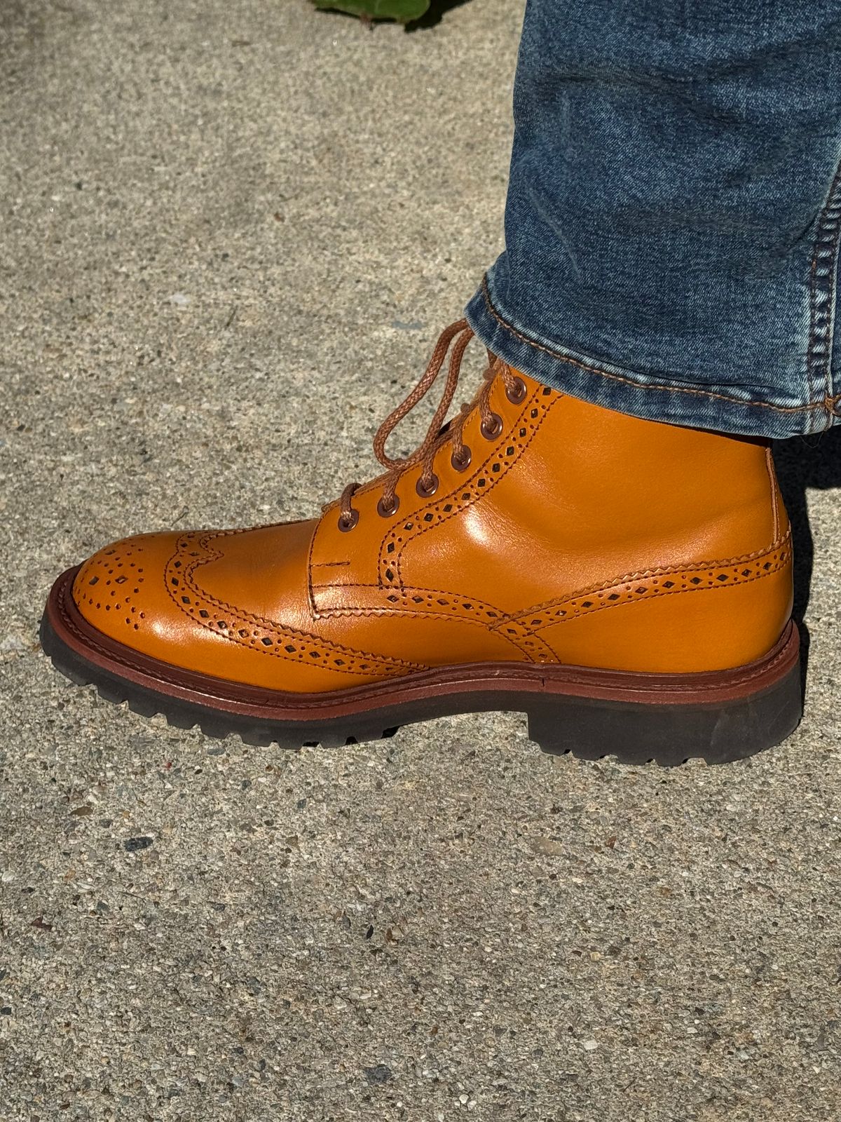 Photo by lemoncurry on June 24, 2026 of the Tricker's x Wildsmith Stow Country Boot in Acorn Antique.