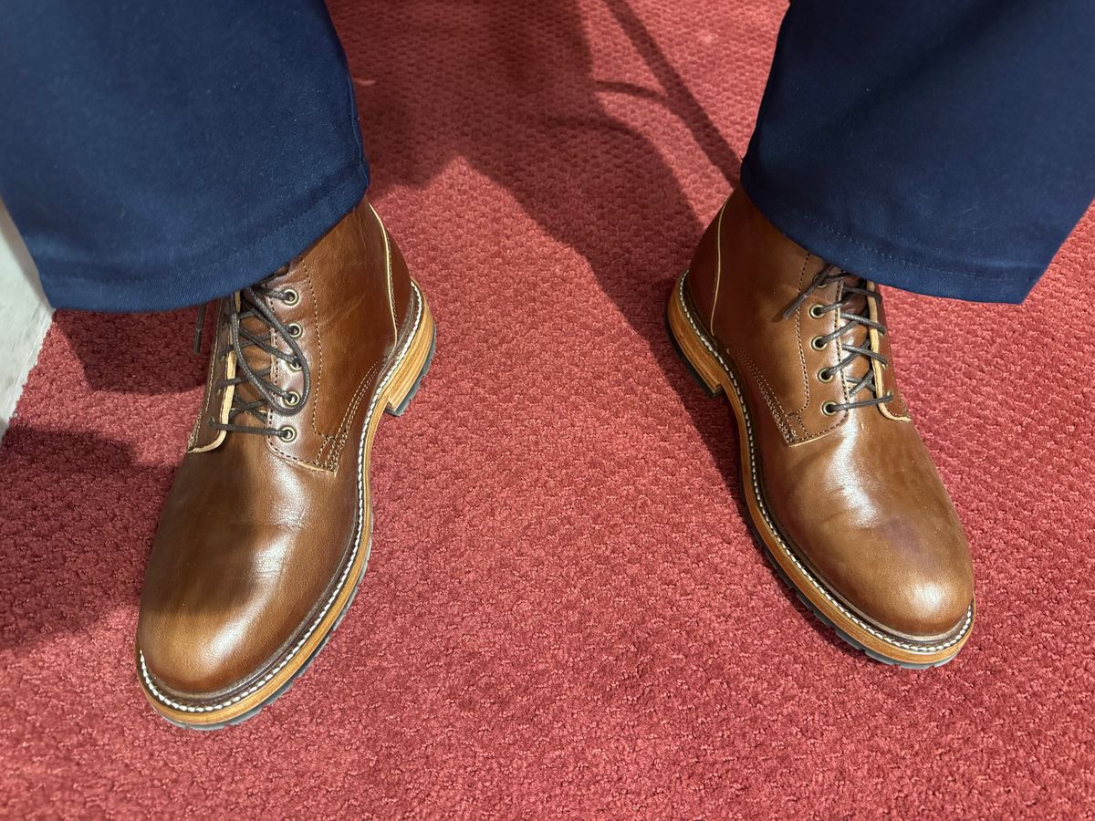 Photo by lemoncurry on May 3, 2026 of the Caswell Boot Company Lisbon in Maryam Toscanello TPR Horsebutt.