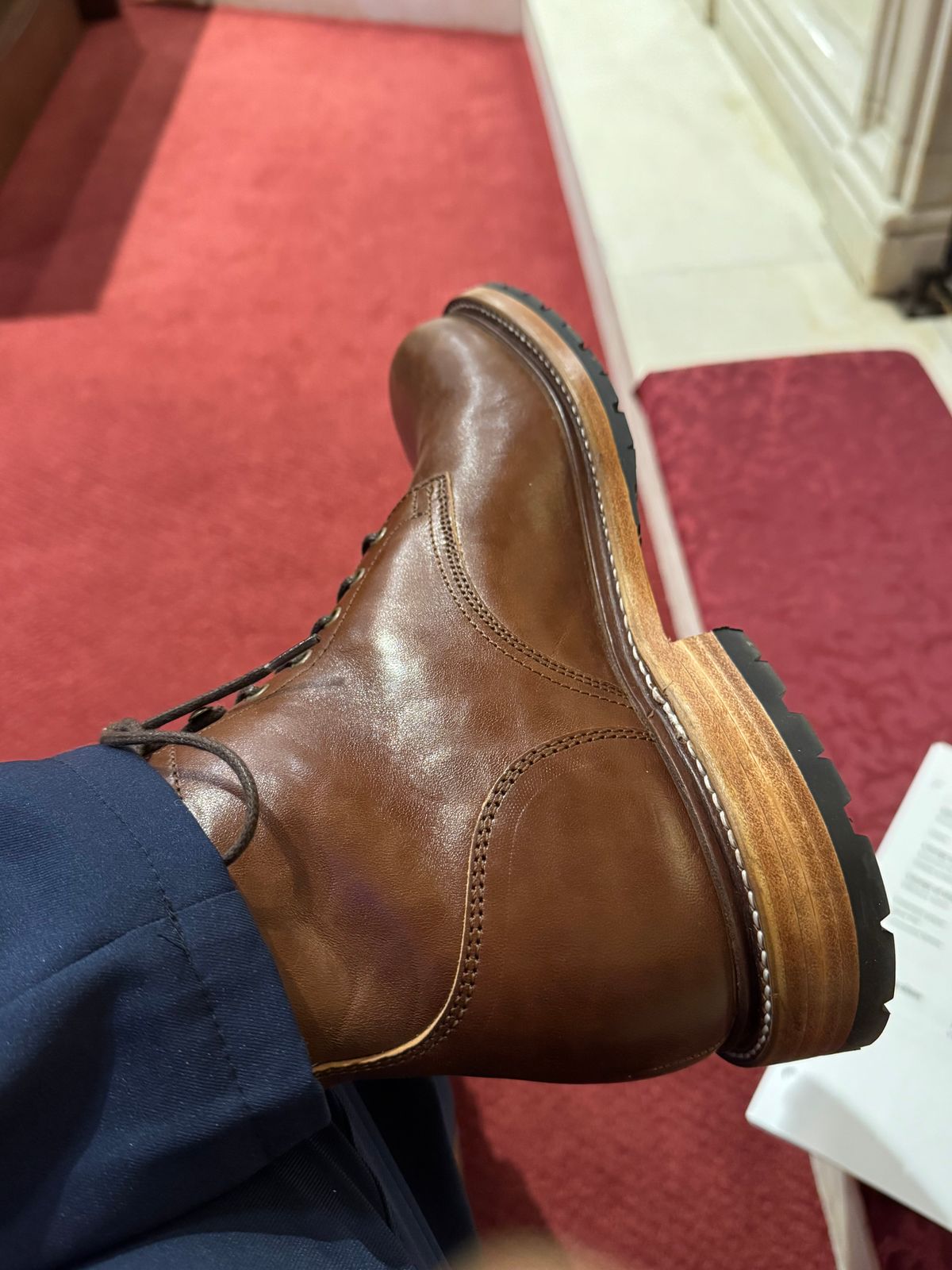 Photo by lemoncurry on May 3, 2026 of the Caswell Boot Company Lisbon in Maryam Toscanello TPR Horsebutt.