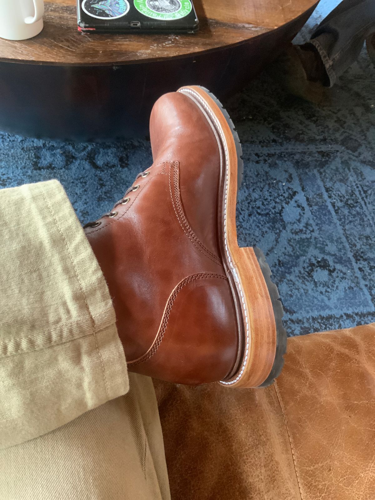 Photo by lemoncurry on May 31, 2026 of the Caswell Boot Company Lisbon in Maryam Toscanello TPR Horsebutt.