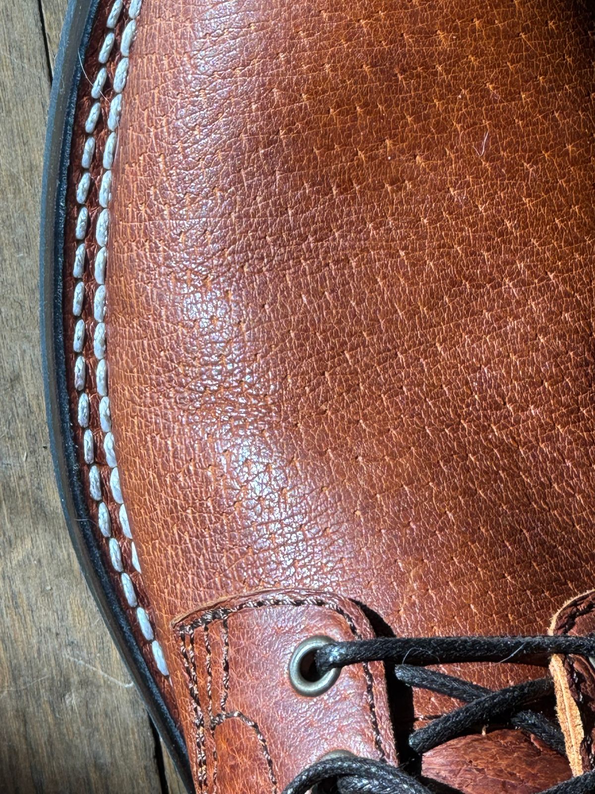 Photo by lemoncurry on April 23, 2026 of the Caswell X Stridewise Lisbon in Jabari Wild Boar Cognac.