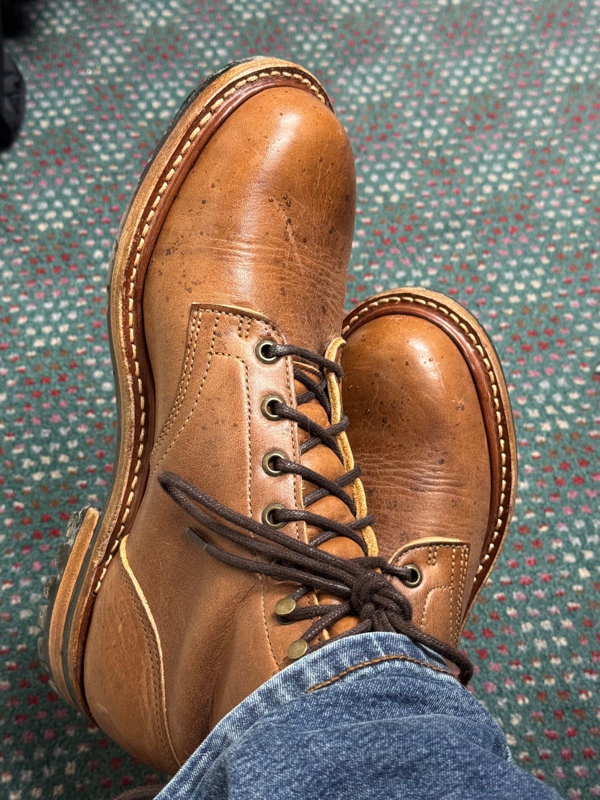 Photo by lemoncurry on May 6, 2026 of the Truman Plain Toe Boot in British Tan Grizzly.