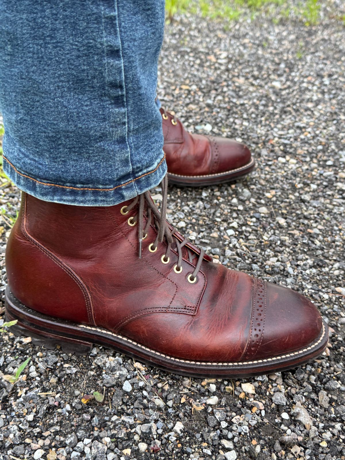 Photo by lemoncurry on June 19, 2026 of the Grant Stone Garrison Boot in Gallun Tannery Denali Stag.