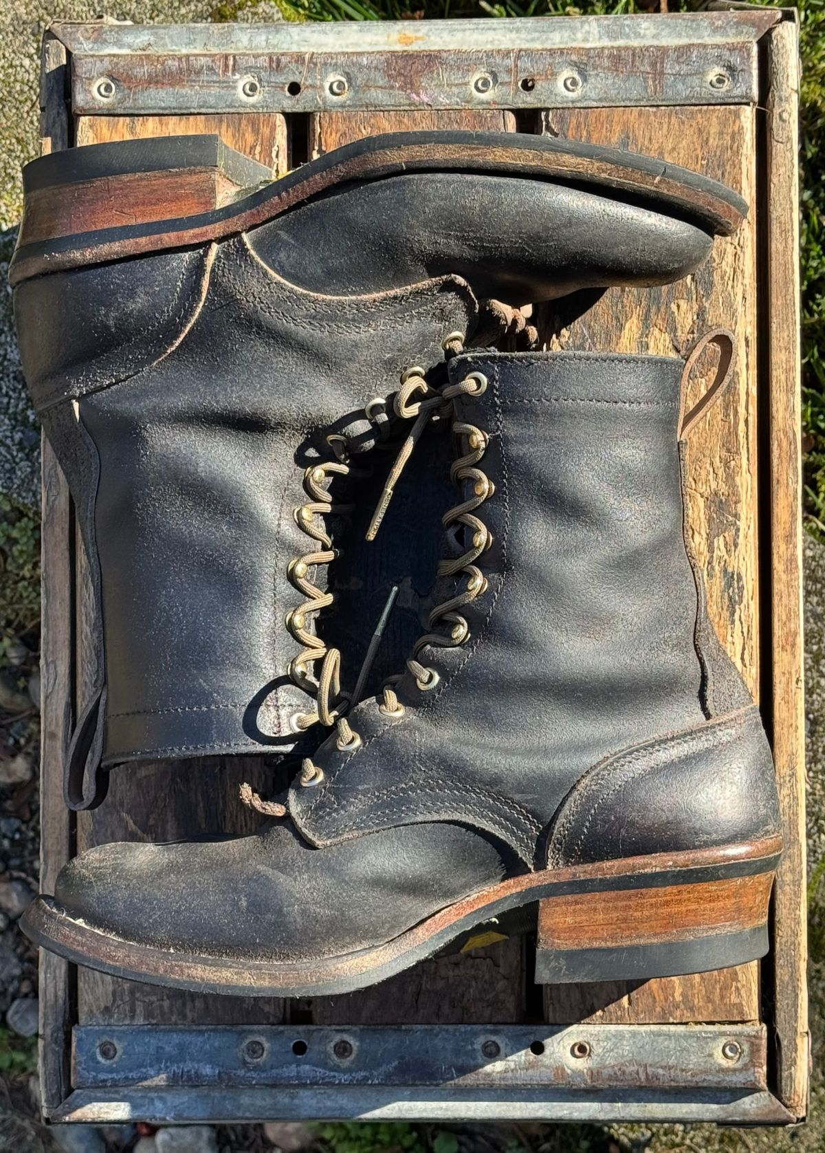 Photo by Atevans77 on March 1, 2026 of the Nicks Ranger in Horween Black Waxed Flesh.