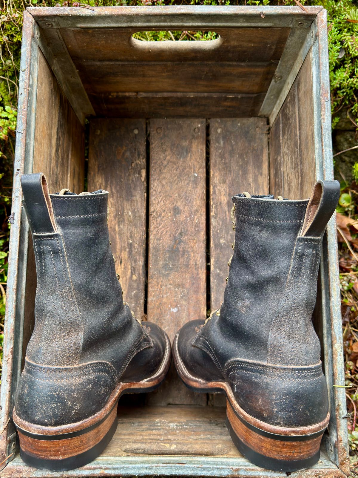 Photo by Atevans77 on April 3, 2026 of the Nicks Ranger in Horween Black Waxed Flesh.
