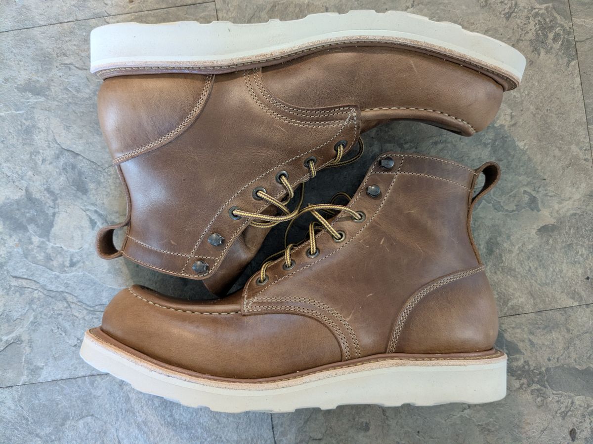 Photo by albone on June 4, 2026 of the Truman Moc Toe in Seidel Sesame Double Shot.