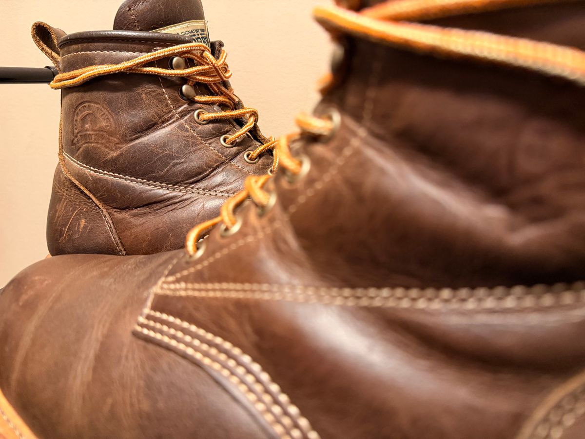 Photo by SirDabsAlot on December 15, 2025 of the Canada West Boots WM. Moorby 2857 in Grand Canyon Breakwall.
