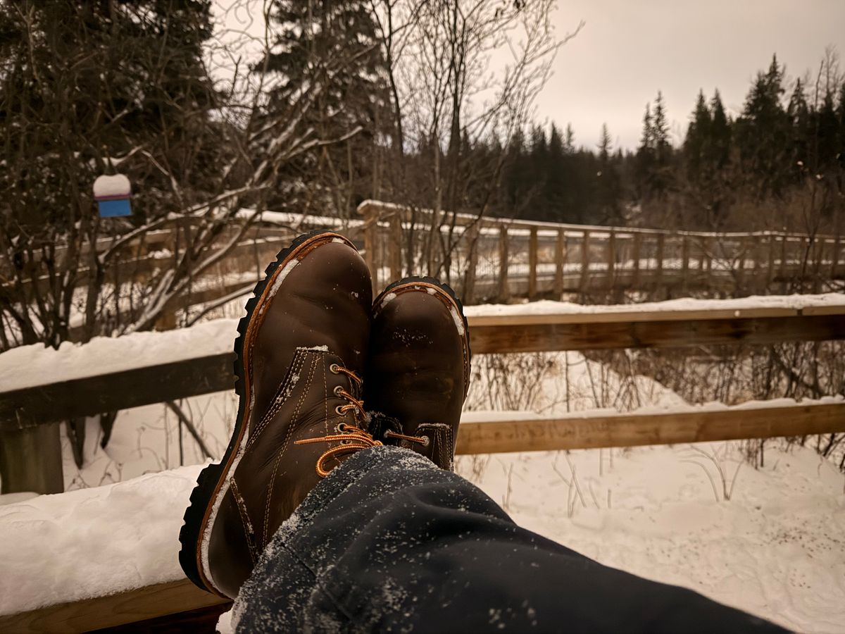 Photo by SirDabsAlot on December 19, 2025 of the Canada West Boots WM. Moorby 2857 in Grand Canyon Breakwall.