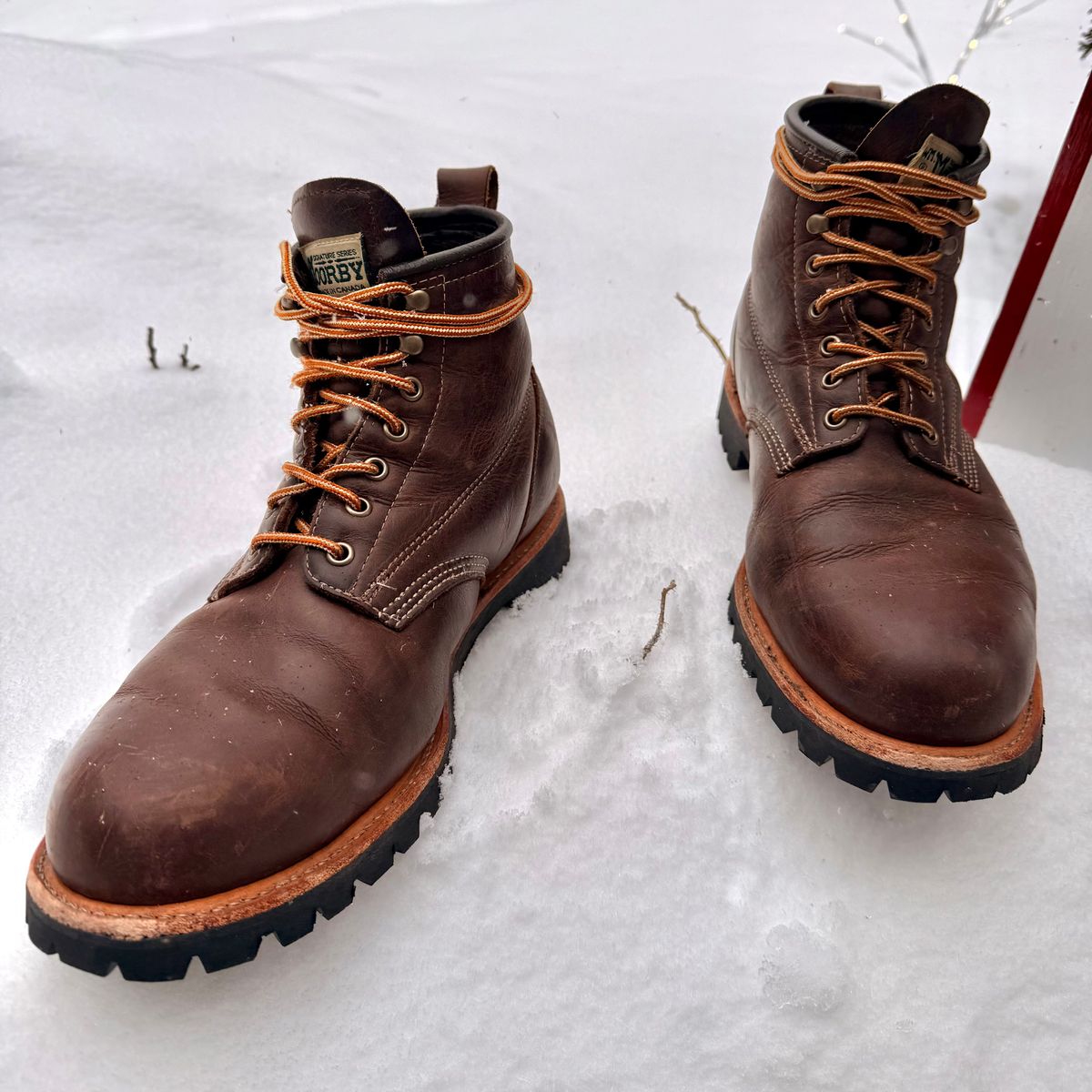 Photo by SirDabsAlot on January 1, 2026 of the Canada West Boots WM. Moorby 2857 in Grand Canyon Breakwall.