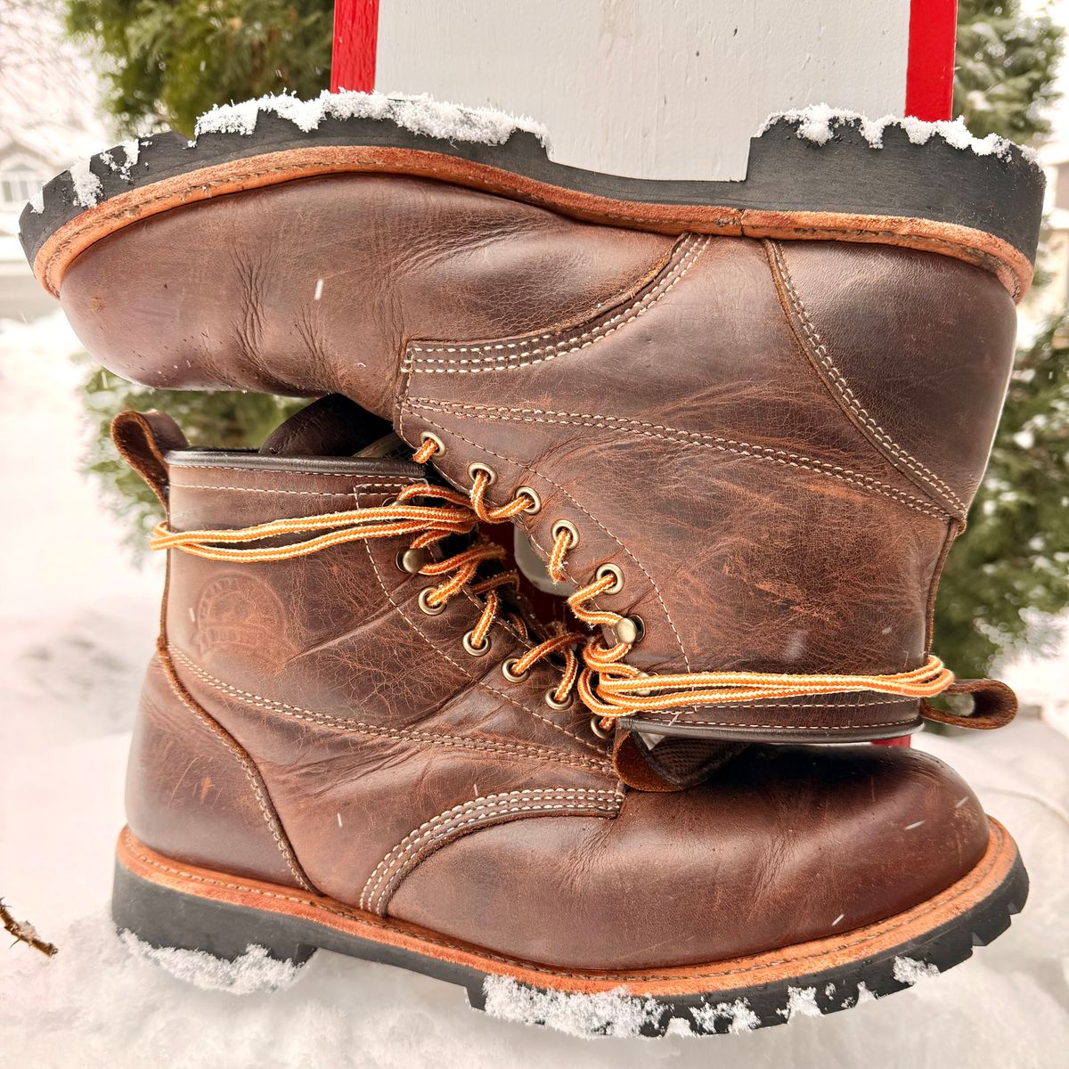 Photo by SirDabsAlot on January 1, 2026 of the Canada West Boots WM. Moorby 2857 in Grand Canyon Breakwall.