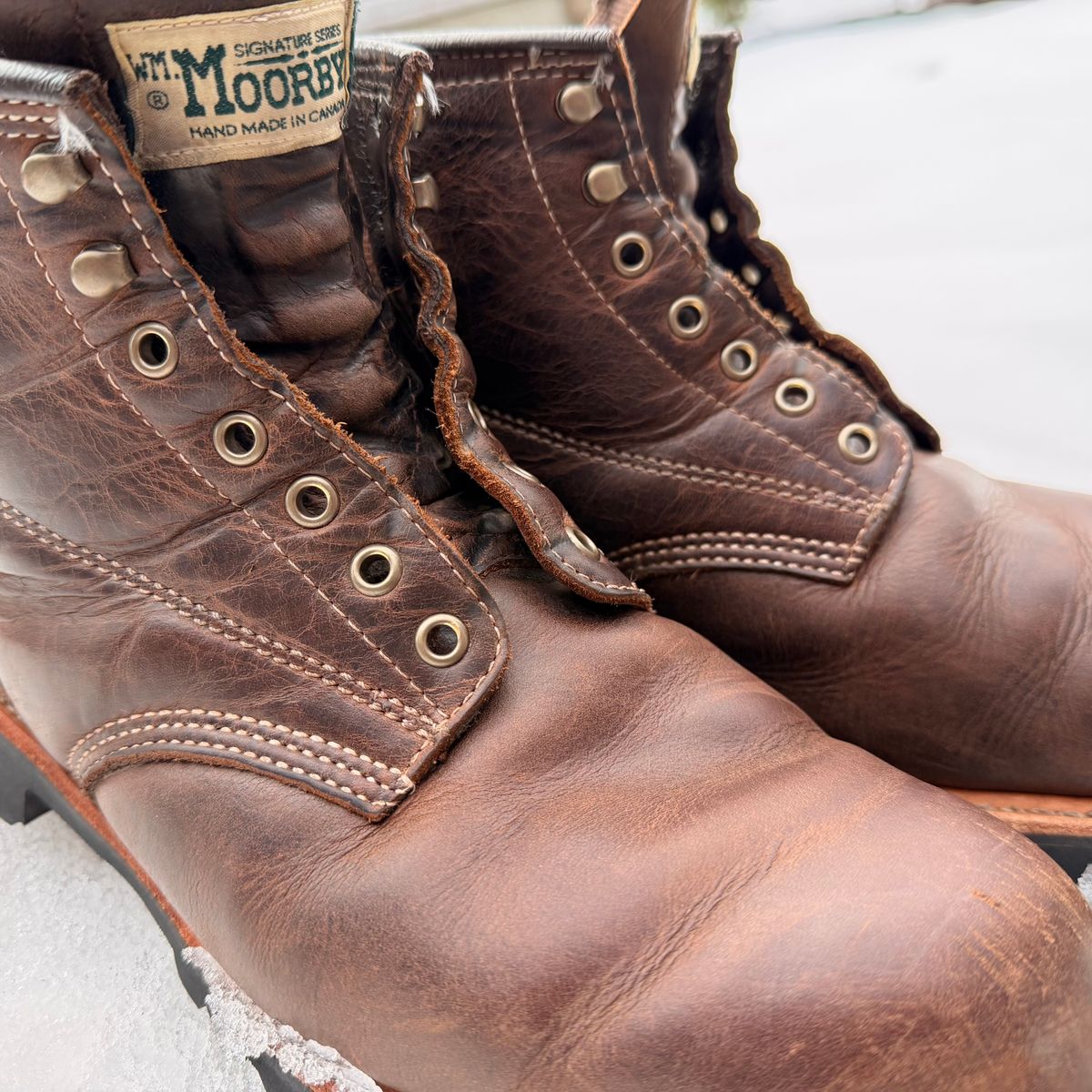 Photo by SirDabsAlot on April 3, 2026 of the Canada West Boots WM. Moorby 2857 in Grand Canyon Breakwall.