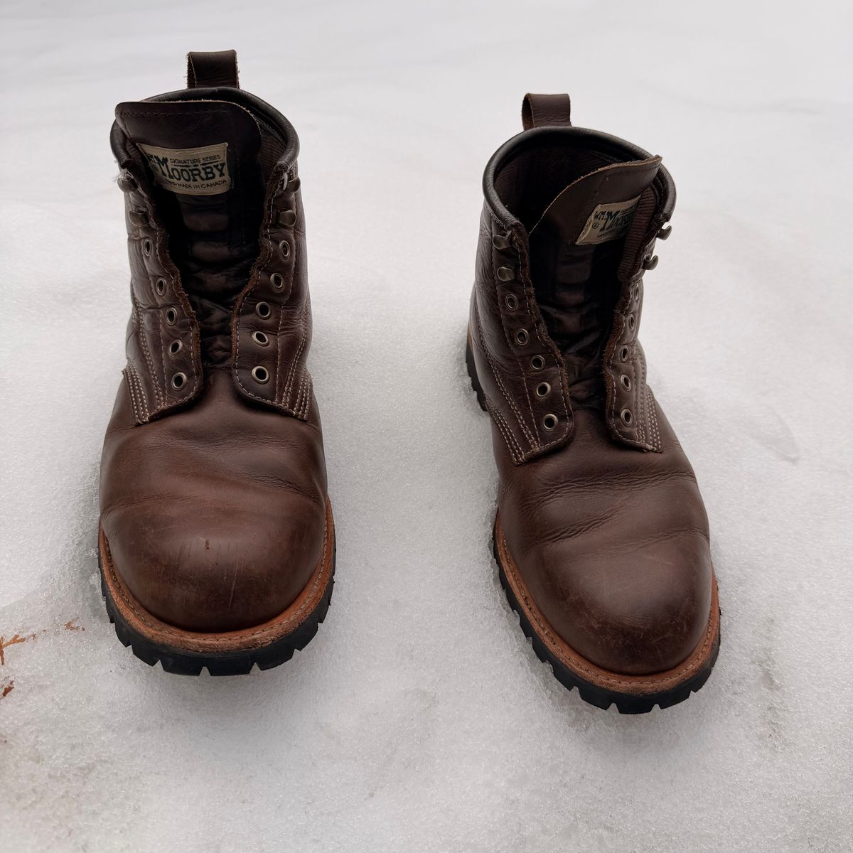 Photo by SirDabsAlot on April 3, 2026 of the Canada West Boots WM. Moorby 2857 in Grand Canyon Breakwall.